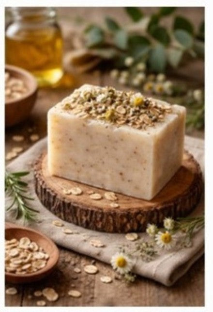 Savon naturel exfoliant à l’avoine & plantes